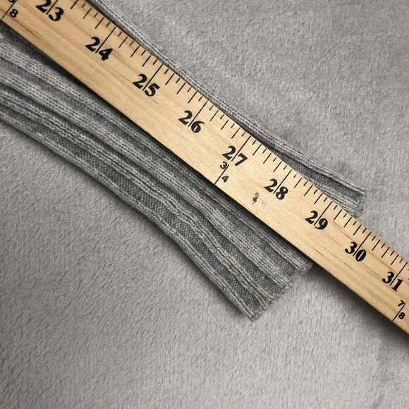 VINCE Wool Cashmere Sweater Sz M Gray Long Sleeve Split Waist - Picture 10 of 12